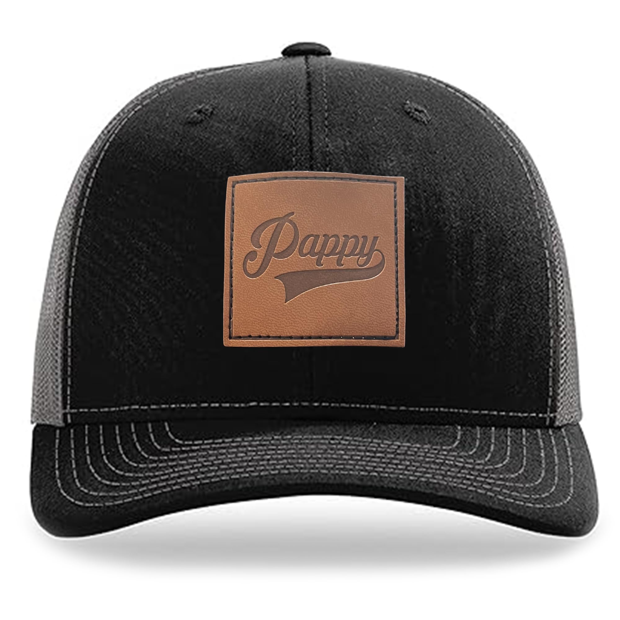 Daddy Hat,Pappy Trucker Hat Structured Classic Adjustable Papa Snapback Baseball Cap Black