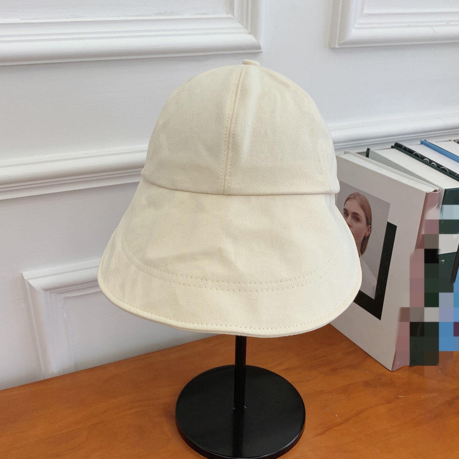 Chapeau bob d'été avec grand nœud de protection solaire chapeau cloche large bord chapeau de soleil femme chapeau pliable