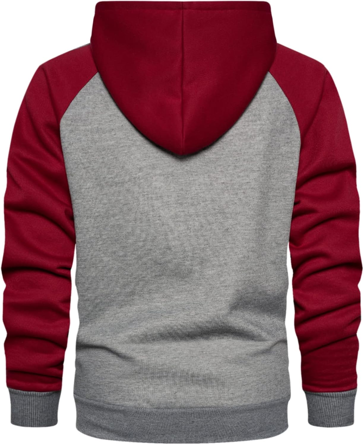 MANTORS Mens Fleece Jackets Contrast Hoodies Lightweight Sweatshirt Color Block Jacket Coats - Image 2
