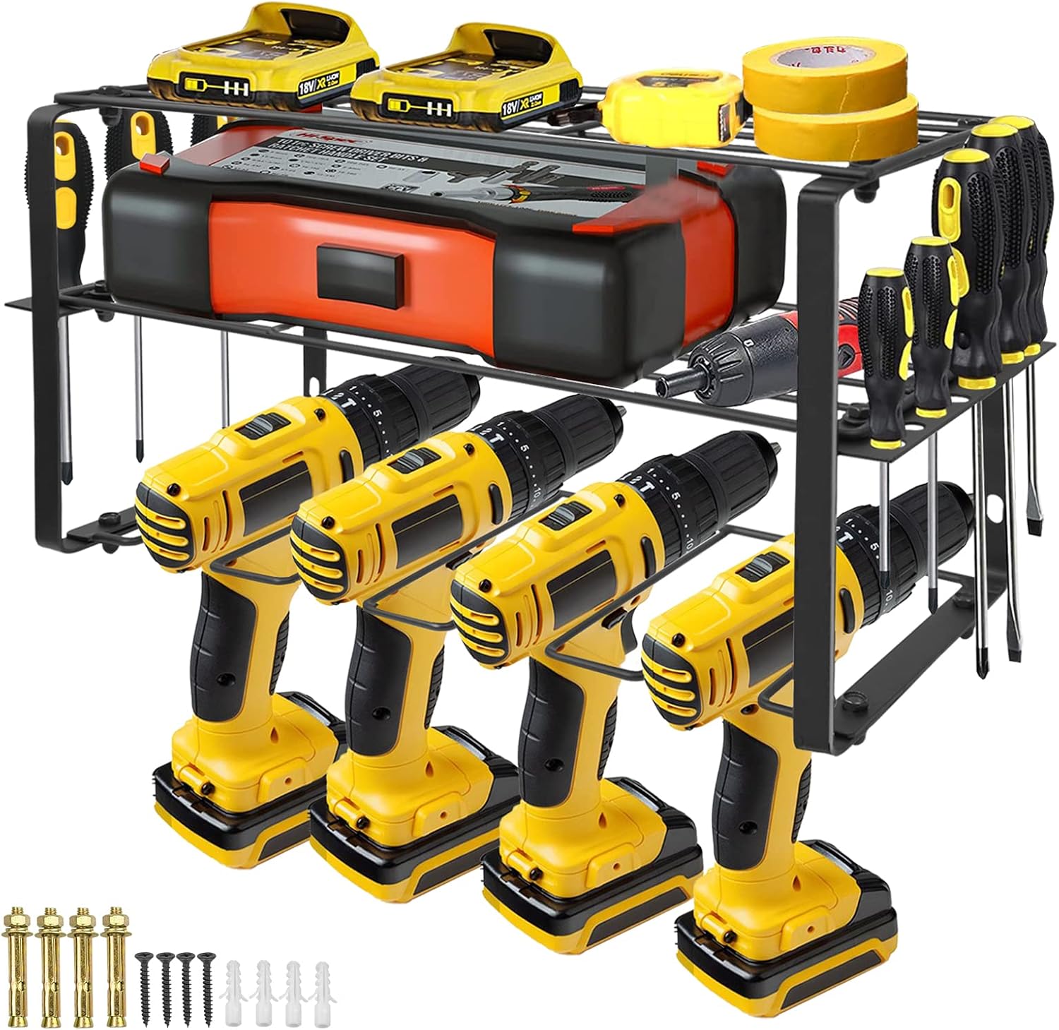 Organisateur d'outils électriques, Étagère à Outils Murale en Métal 3