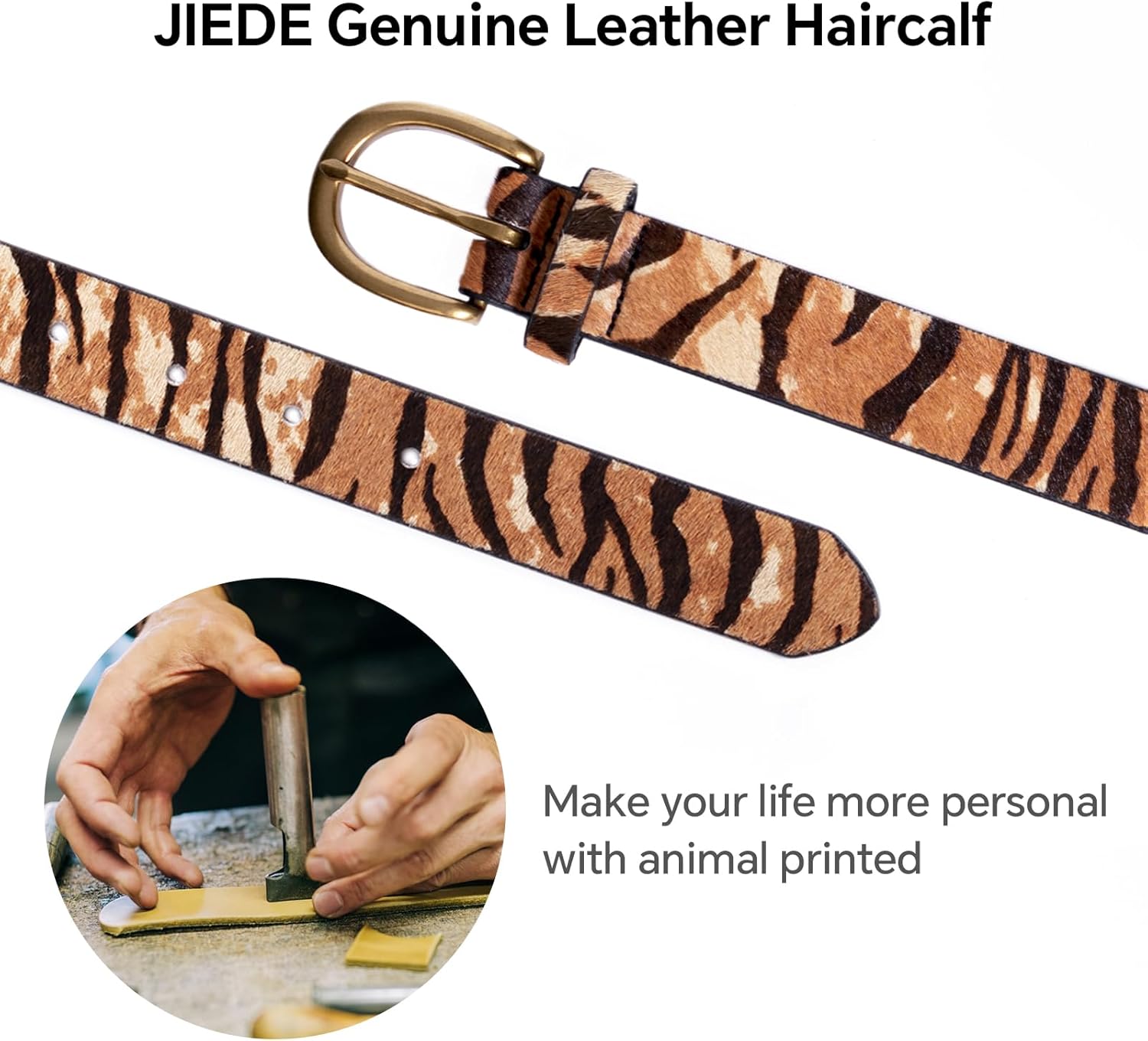 Womens Leopard Print Belt Animal Printed Belt for Women Suede Leather Casual Waist Belts - Image 5