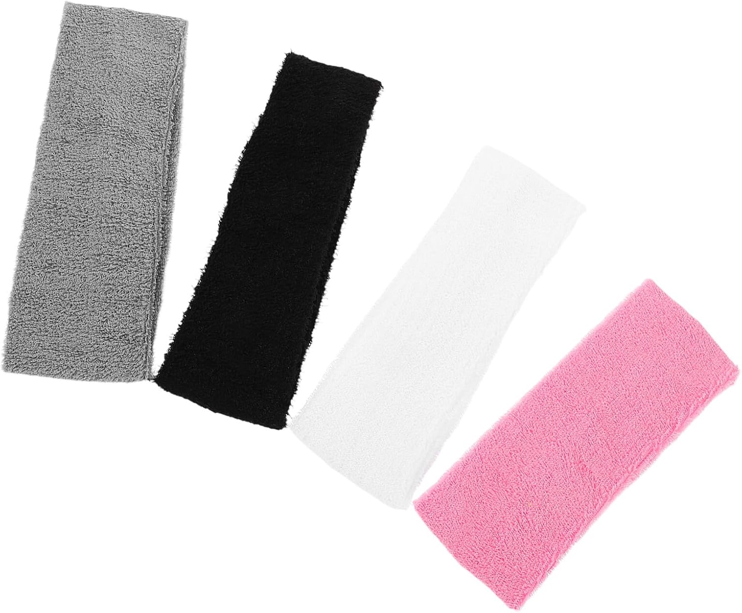 GALPADA 4pcs Sports Headbands Sweat-Absorbing Unisex Hairbands Elastic Non-Slip Polyester for Running Yoga Fitness Outdoor Workout