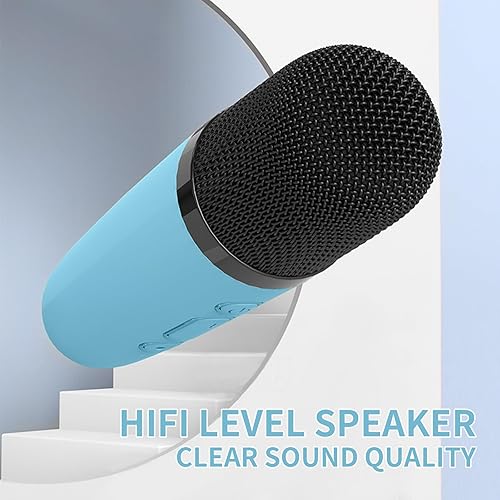 Miniatura 3 de Mini máquina de karaoke para niños, altavoz Bluetooth portátil con micrófono inalámbrico, reproductor de música para niños, juguetes para niñas, 3,