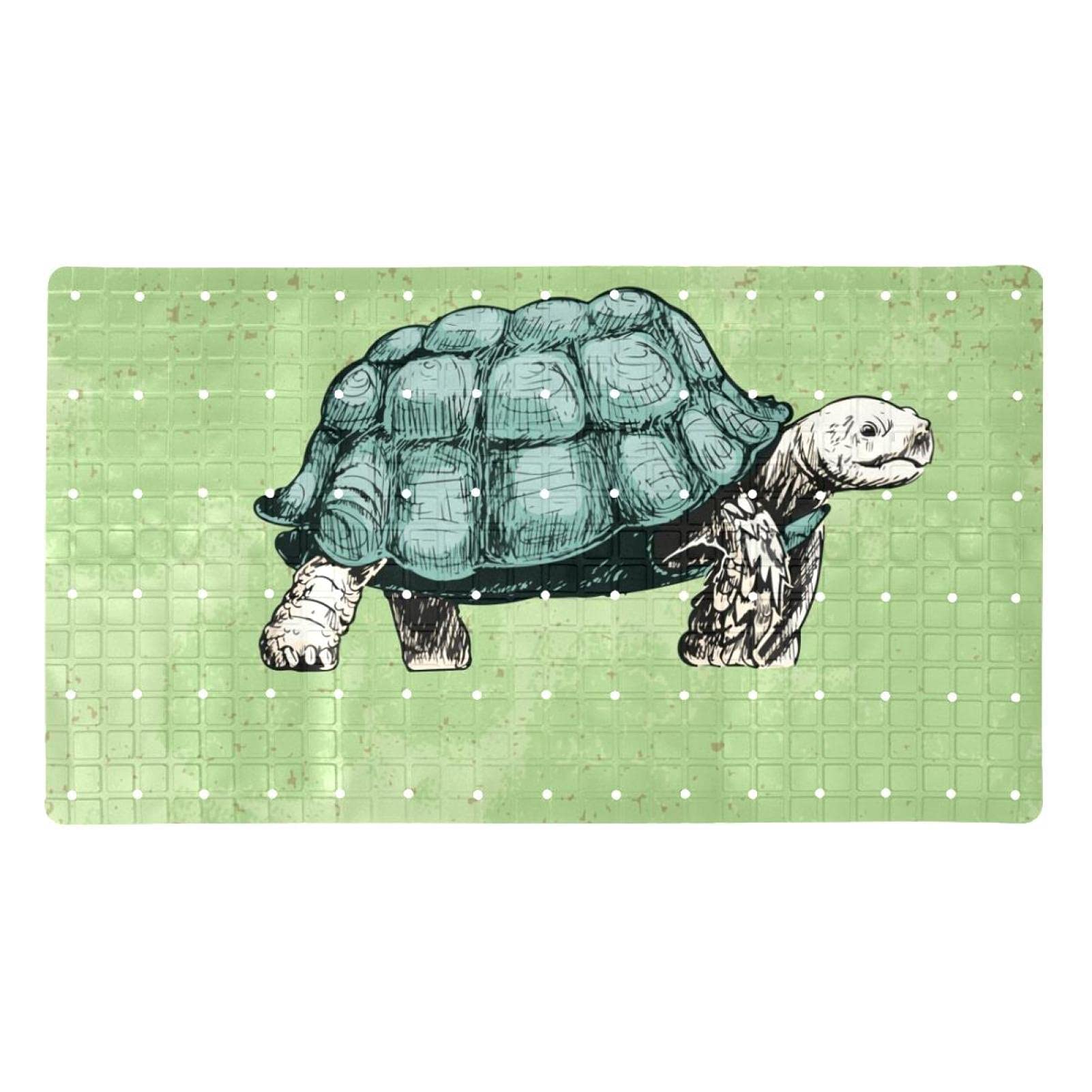 Tapis de bain Journey Travel Turtle vert pour sécuriser la douche des enfants