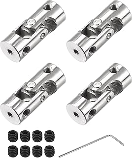 MECCANIXITY 2mm to 3mm Inner Dia Rotatable Universal Joint Shaft Coupling L23 x D9 with Screws and Wrench for RC Model Pack of 4