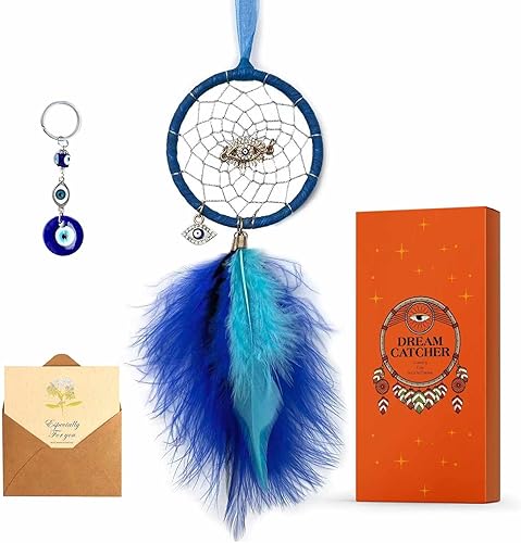 Miniatura 5 de Colgante colgante de mal de ojo para automóvil, pequeño atrapasueños para espejo retrovisor de automóvil, accesorios de buena suerte con un llavero