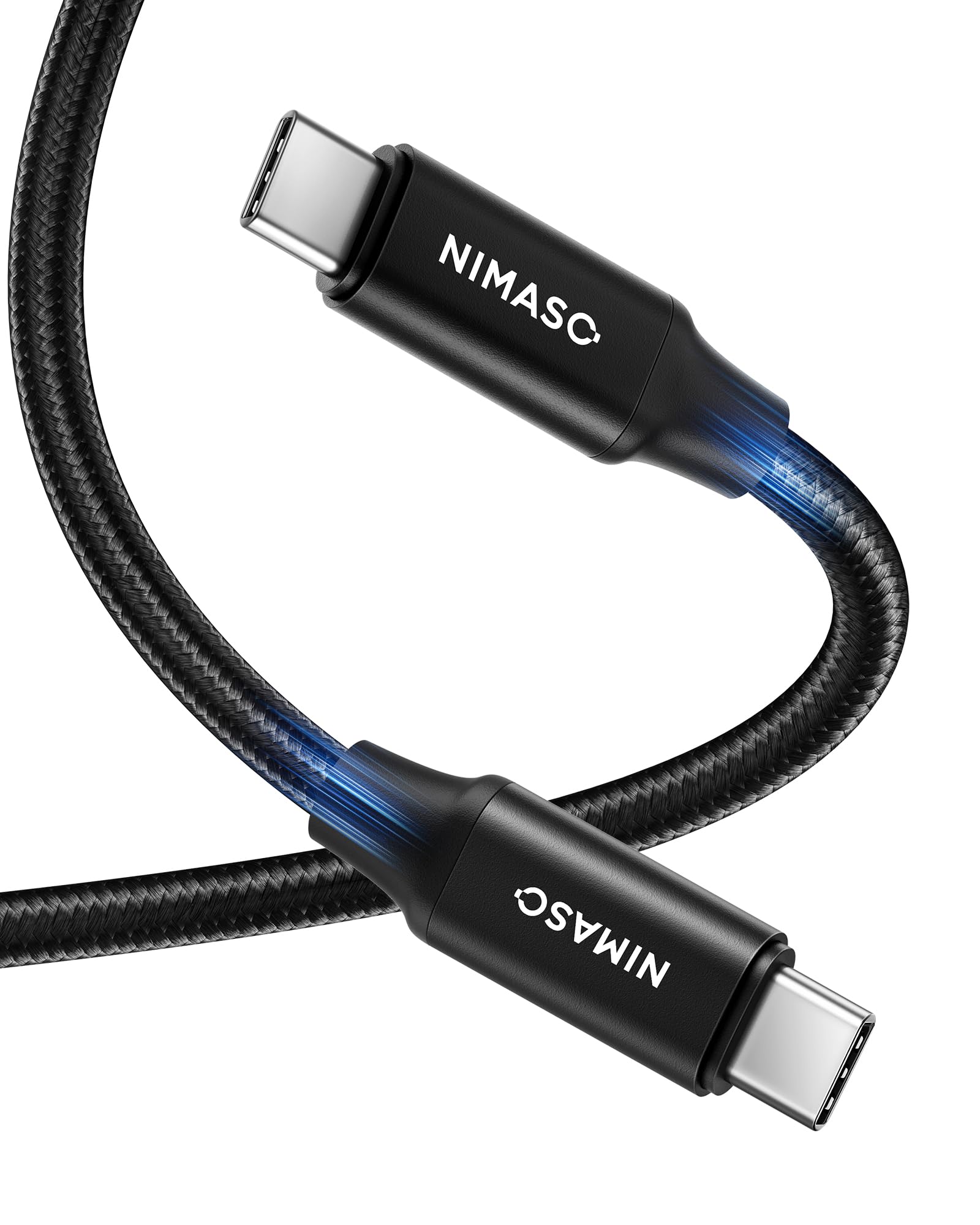 Cavo USB-C To USB-C 3.2 Gen 2 - 10 Gbps, Ricarica 100W PD E Uscita Video 4K 60Hz, Fascetta Inclusa