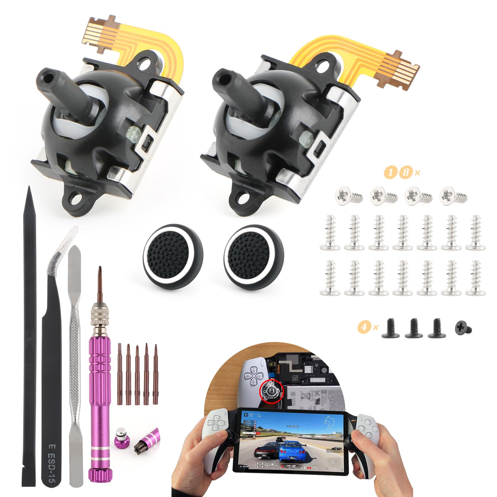 Amazon.com: Left/Right Joysticks for PS5 Portal Hall Effect