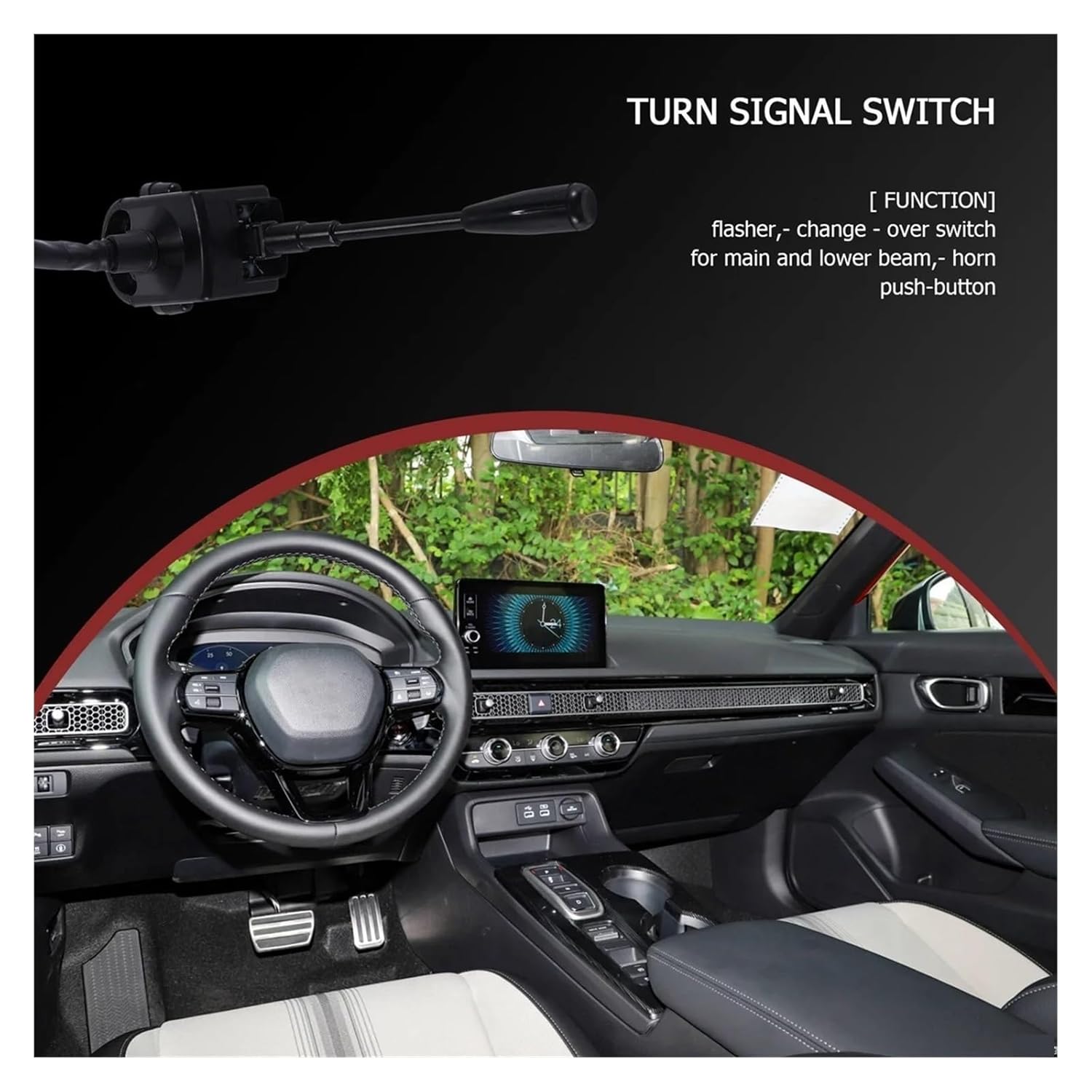 Car switches Steering Column Turn Switch Far and Near Light Switch Horn Push-Button Fit for Mercedes-Benz & Old Tractor and Truck