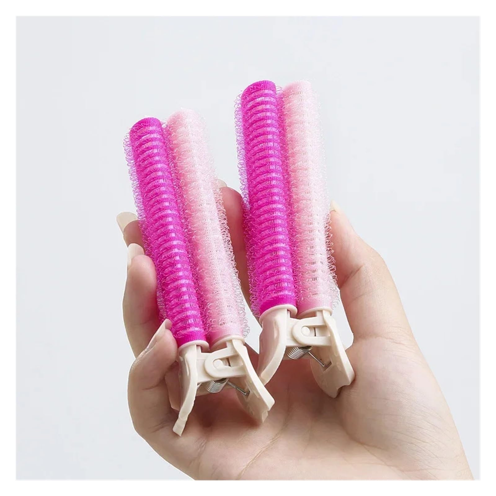Lot de 2 pinces à cheveux paresseuses - Cheveux en forme de racine - Épingles à cheveux - Rouge et rose