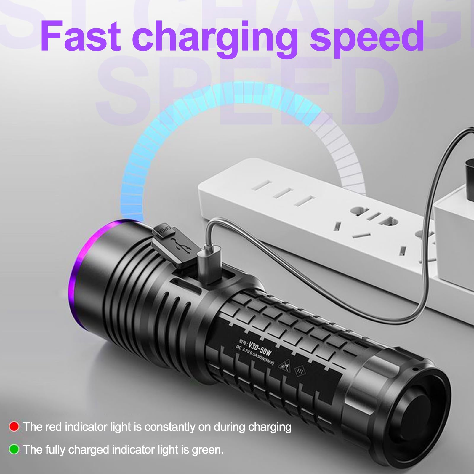 Lampe torche UV LED 365 nm pour détection d'urine d'animaux domestiques, taches et vérification de documents avec lentille UV noire – Coque en alliage d'aluminium léger