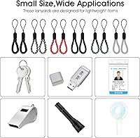 Vista 3 de cobee Correa de muñeca pequeña, 4.72 pulgadas para ajustar el dedo para el cuello, correa de mano de nailon, cordón portátil para el dedo