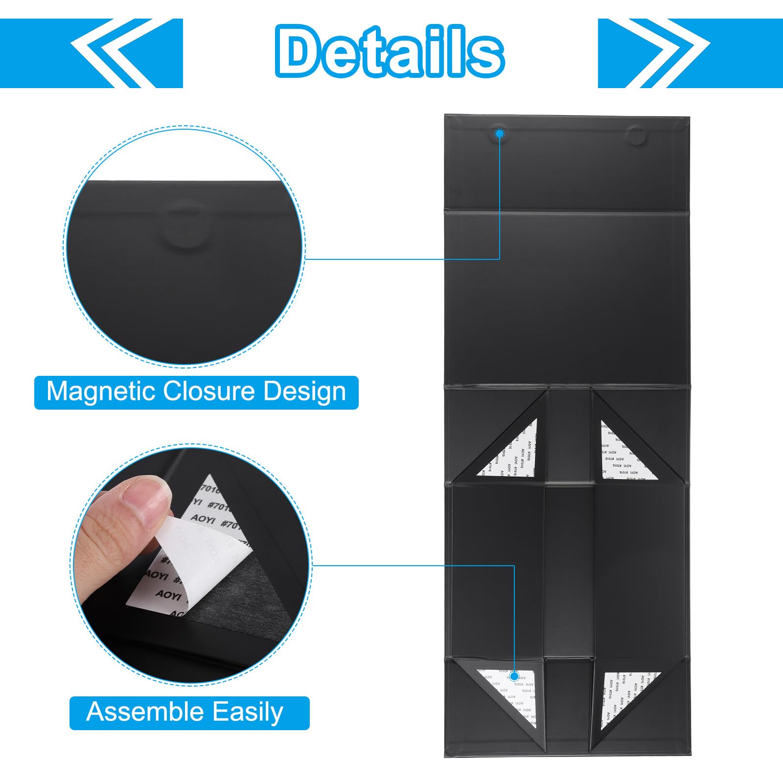 Amazon.com: PATIKIL 10x7x4 Inch Gift Box with Lid, 2 Pack Magnetic