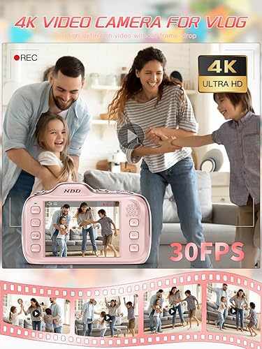 Miniatura 3 de Cámara digital True 4K de 64 MP con enfoque automático de zoom de 16X, cámara de vlogging para principiantes con tarjeta de 32 GB, modo belleza,