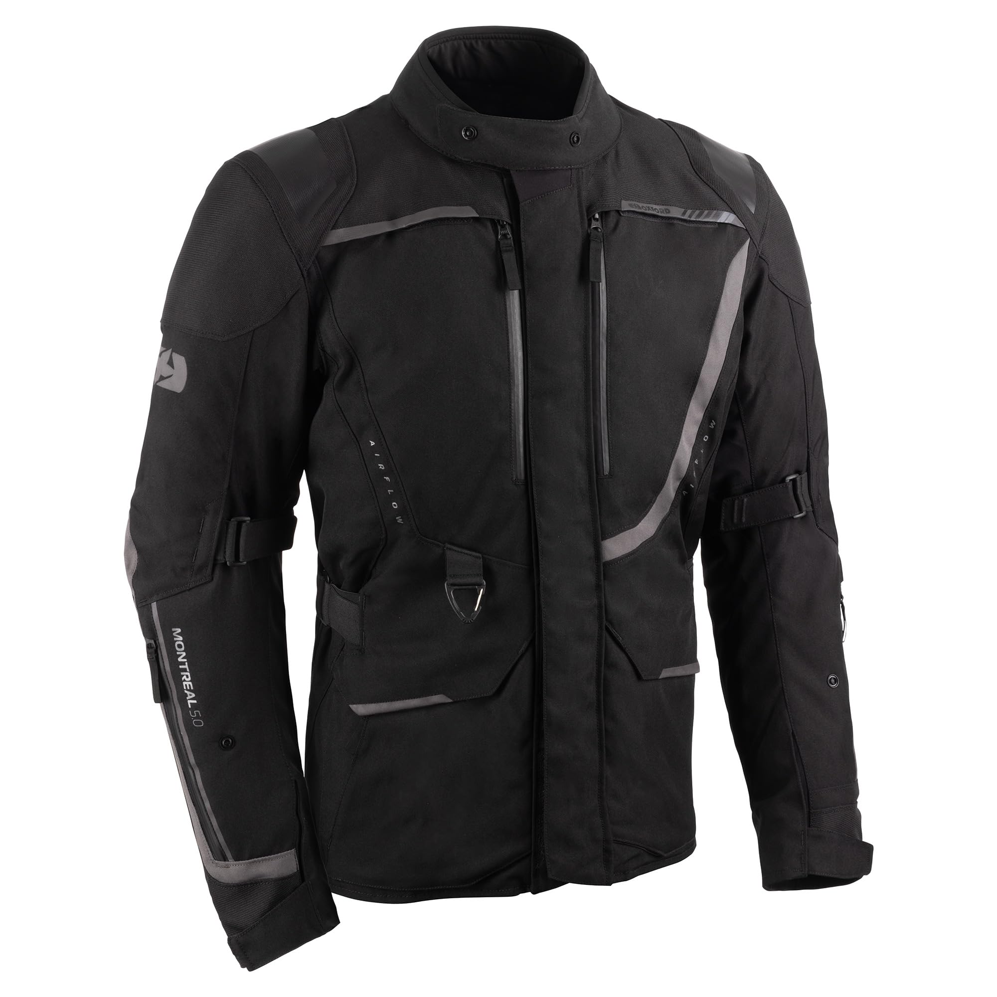 Oxford Men's Stealth Black Montreal 5.0 Dry2dry Motorcycle Jacket, L