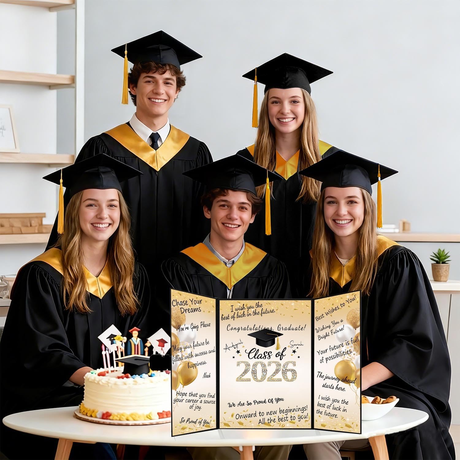 Graduation Guest Book 2026, Black and Gold Graduation Decorations Class of 2026, Graduation Signature Book, Congrats Grad Guest Book for Graduation Party, Unique Graduation Gifts for Her Him - Image 8