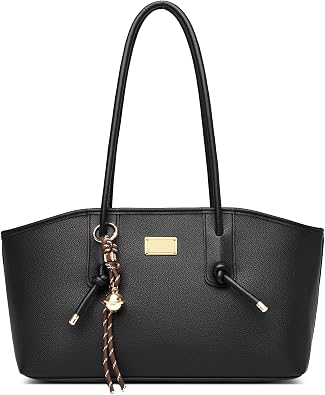 JANSBEN Vegan Leather Shoulder Bag for Women, Medium Hobo Purse with Zipper