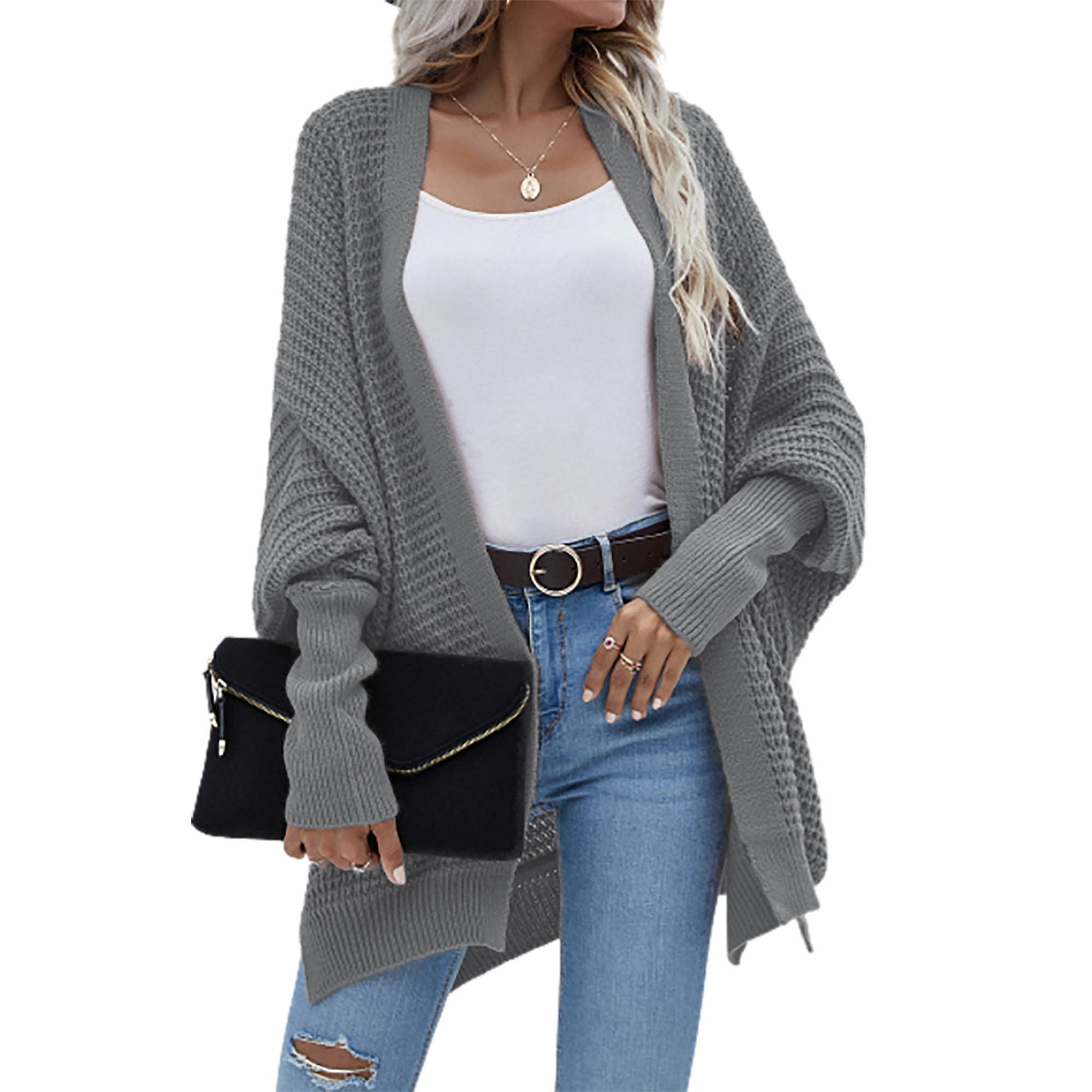 TinFrey Womens Turtleneck Oversized Sweaters Womens Batwing Sweater Fall  Long Batwing Sleeve Split Hem Tunic Pullover Sweater Knit Tops :  Amazon.co.uk: Fashion