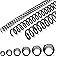 150 Pack Spiral Binding Coils, 4:1 Pitch Plastic Binding Coils Kit, 6 Different Sizes Spiral Coils for Binding 1/4", 5/16", 3
