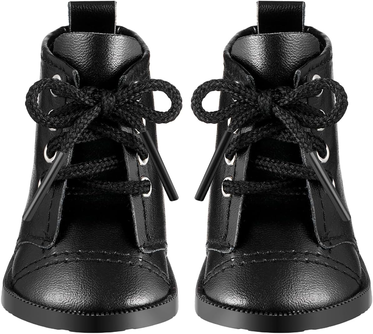 UPKOCH 1 Pair Doll Boots, Cute Mini Shoes Accessorie for 18 Inch Dolls, for Dollhouse Black Miniature Shoes, Dressing Accessories Wear Craftsmanship