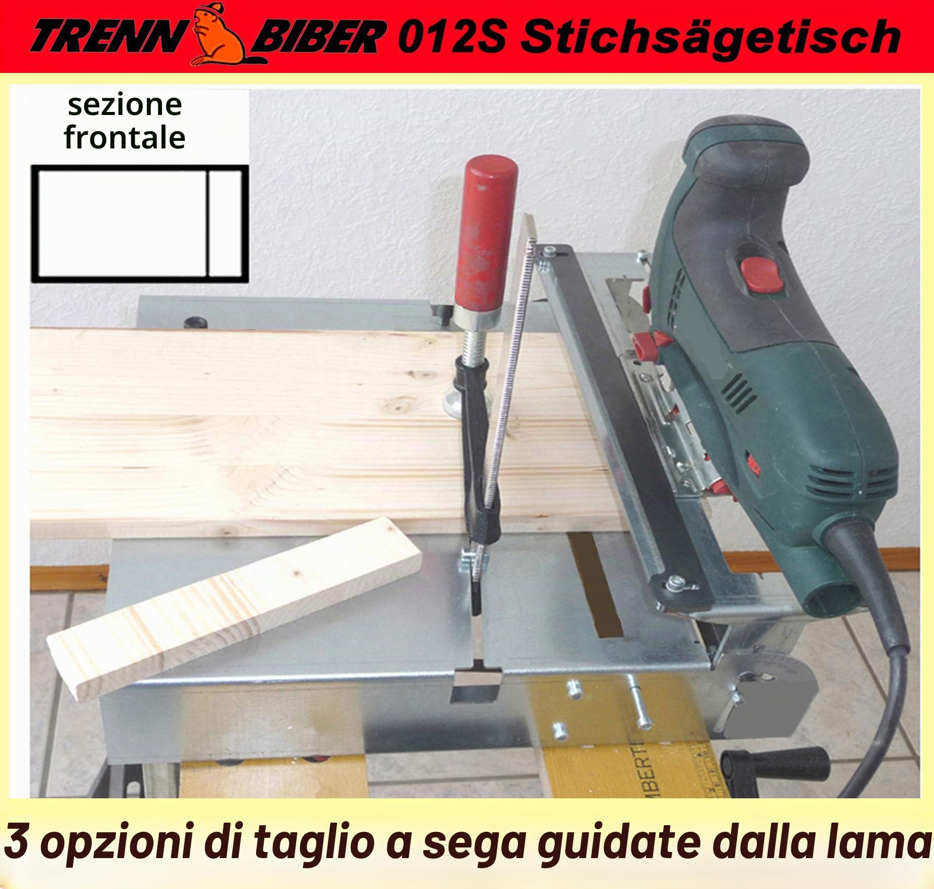 SEGHETTO ALTERNATIVO Banco sega taglio Beaver 012s tavolo per lame per seghetto alternativo come laminato Schneider, Legno Pannelli rimanenza di assi sega