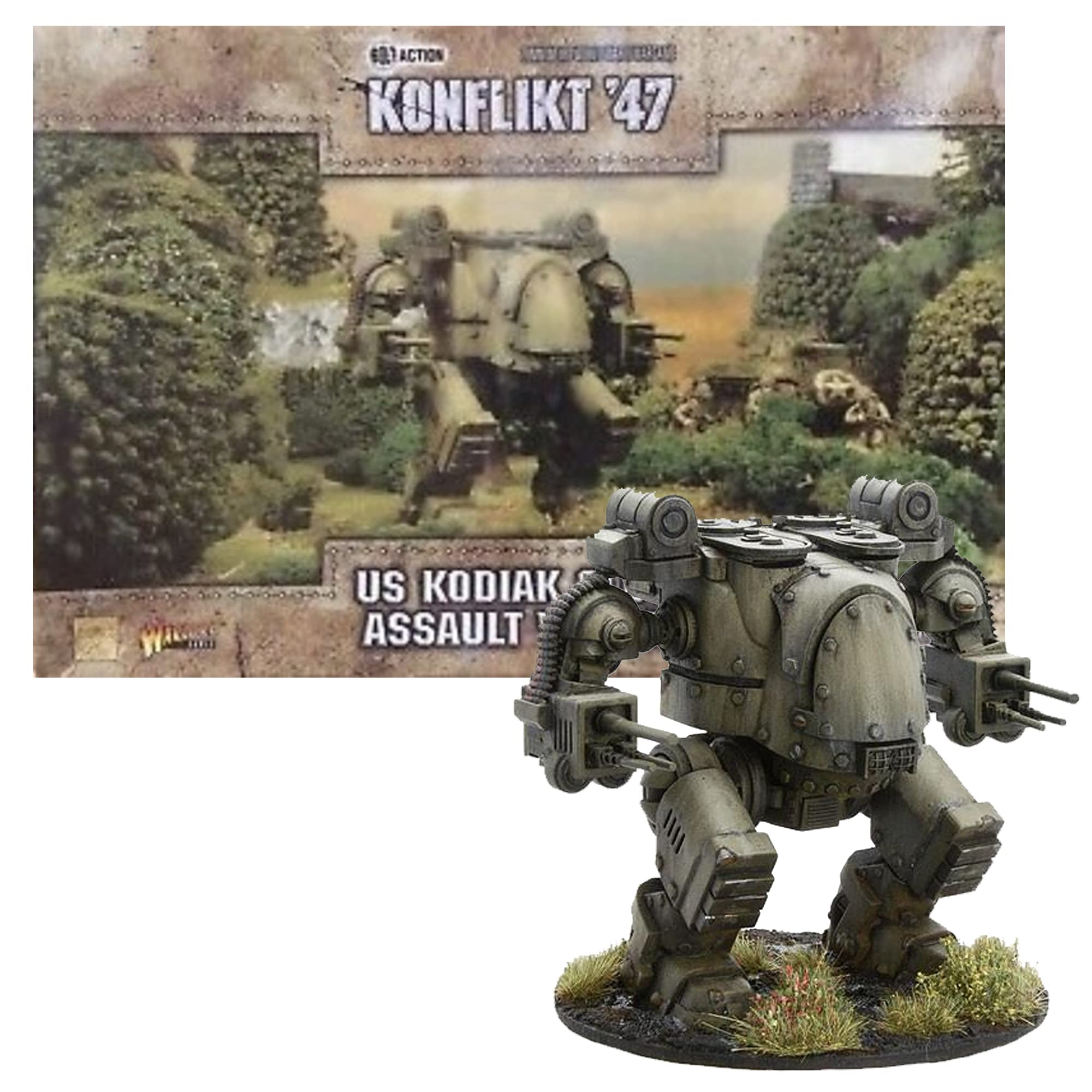 Wargames Delivered Bolt Action Konflikt '47 US Kodiak Close Assault Walker 28mm Konflict '47 WWII Tabletop Miniatures Model for Miniature Wargaming by Warlord Games