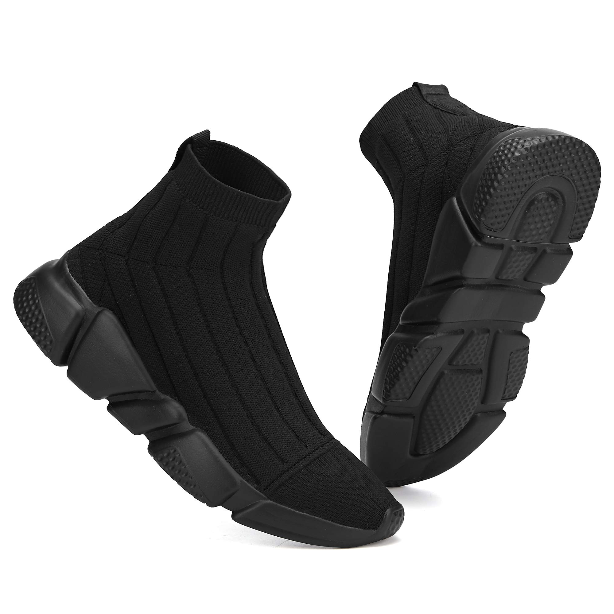 Casbeam Men's Running Knit Comfortable Lightweight Breathable Casual Sports Shoes Fashion Sneakers Slip-On Walking Shoes