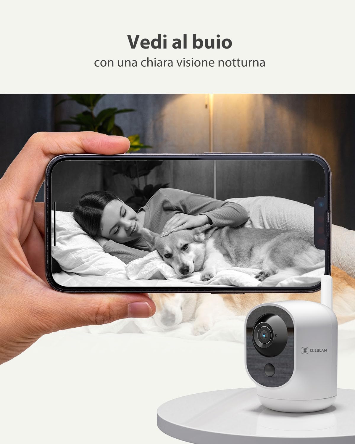 COCOCAM 4G Telecamera con SIM Interno Senza Fili 2K Senza WiFi — immagine 8 di 16
