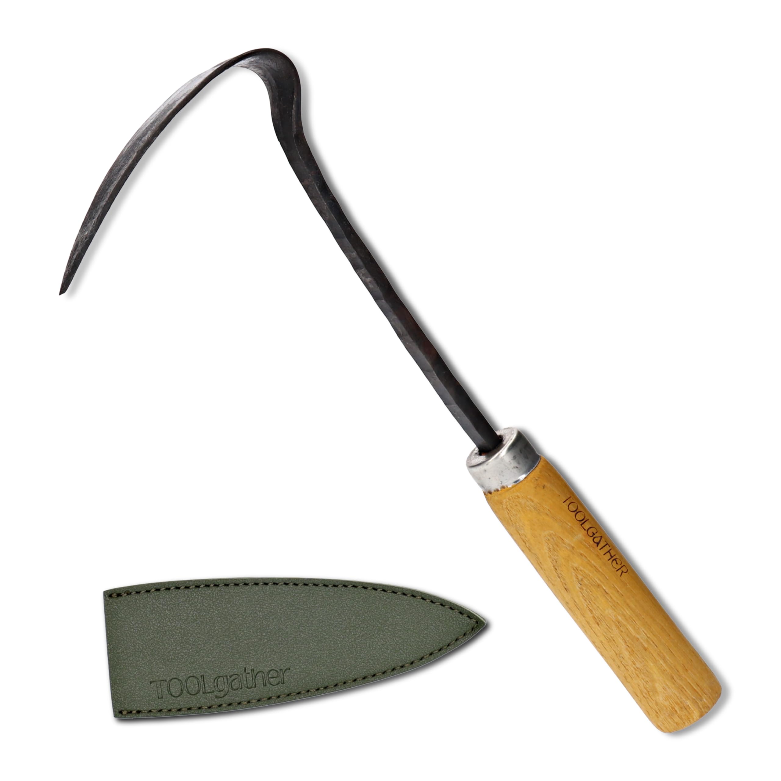 Toolgather Point Homi Hand Hoe - Traditional Handmade Korean Garden Tool with Chestnut and Acacia Wood Handle for Weeding Digging & Planting