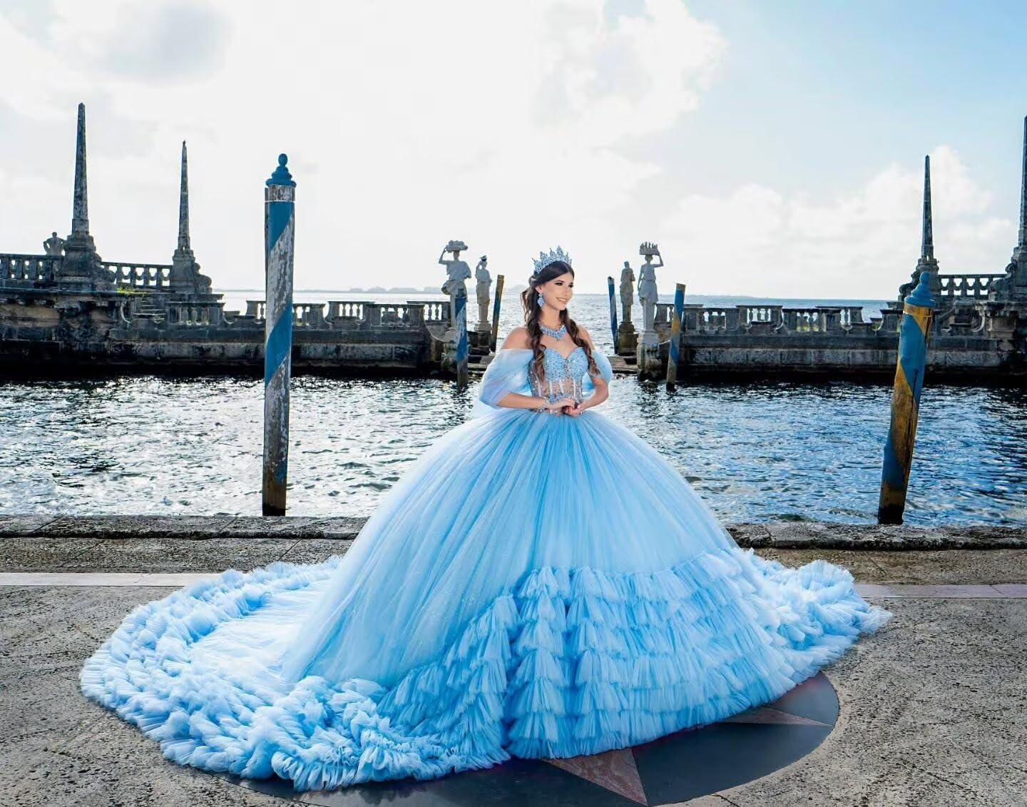 Puff Sleeve Ball Gown Ruffles on the Bottom Quince Dress image 2
