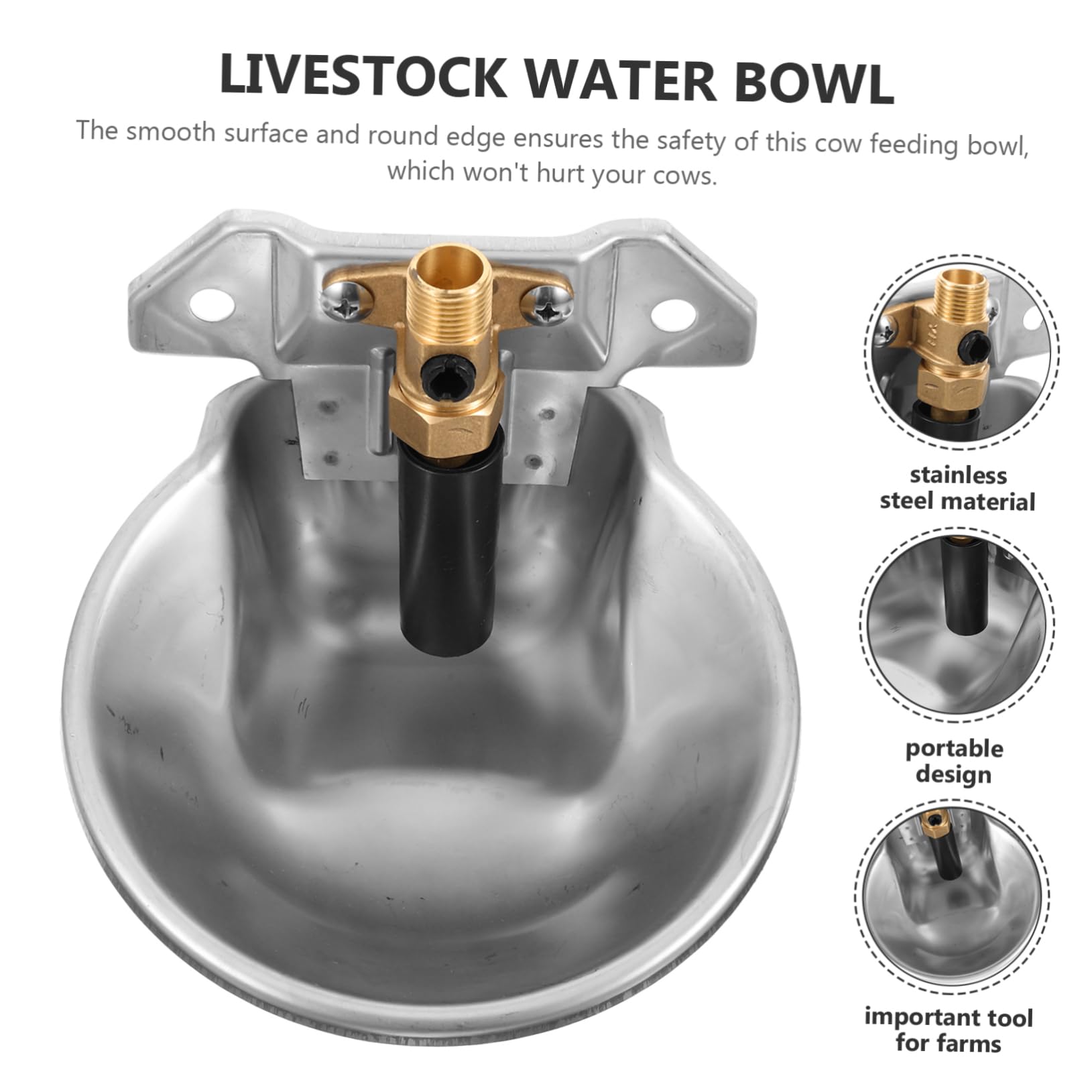 Abbeveratoio Automatico per Bestiame Acciaio Inox