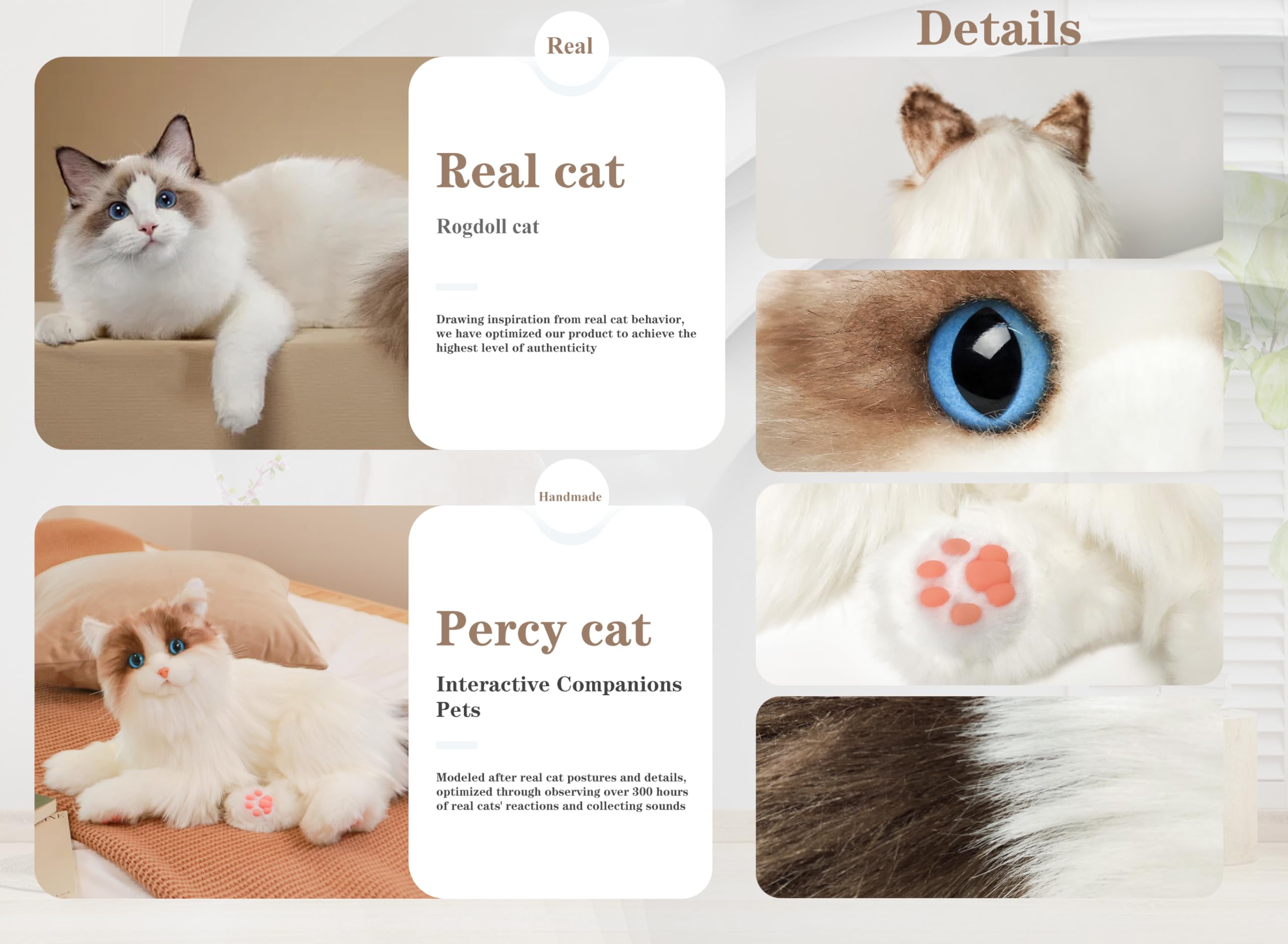 Amazon.com: Chongker Companion Cat, Handmade Stuffed Animals Cat