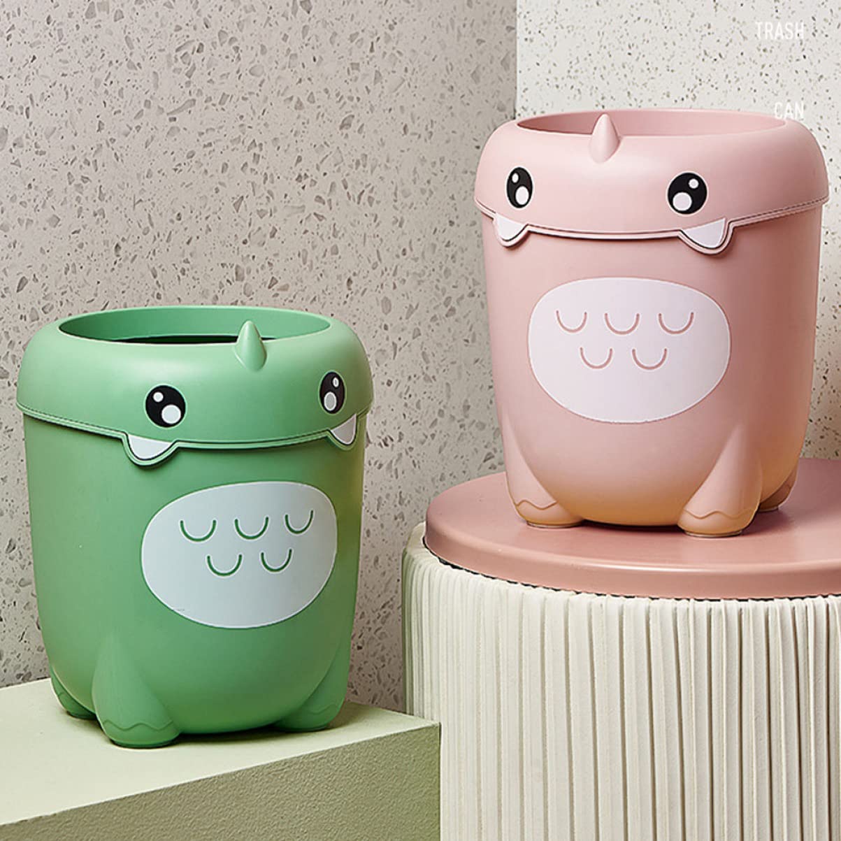 Artibetter Cestino di Immagazzinaggio del Contenitore di Carta Straccia Cestino per Bambini Creativo Ragazzo Camera Secchio Dinosauro Trash Articoli Vari per Bambini Senza Coperchio per