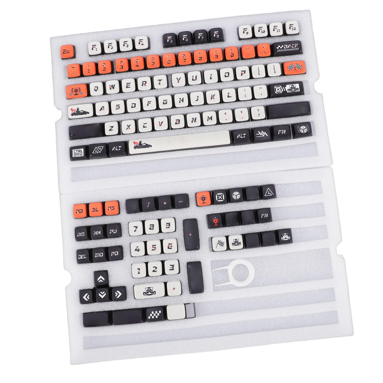 Zestaw 122 klawiszy Pudding Keycap Premium Sublimacja barwnika Materiał PBT Uniwersalne nasadki na klawisze o profilu MSA dla entuzjastów klawiatur mechanicznych Gracze