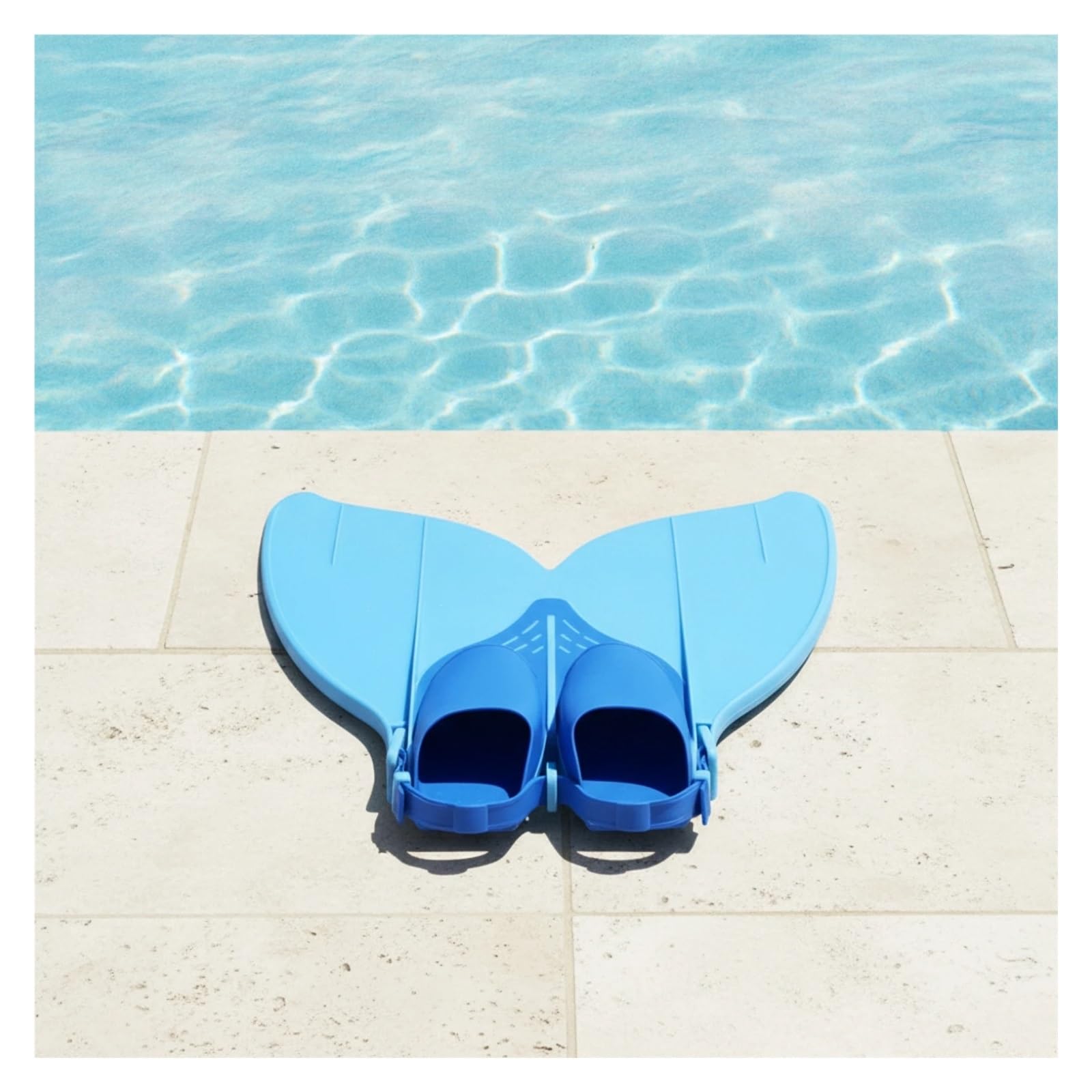 Doppellappige Meerjungfrau-Monoflosse mit Fußtaschen | Geformte, bequeme Schwimmflosse aus Silikon