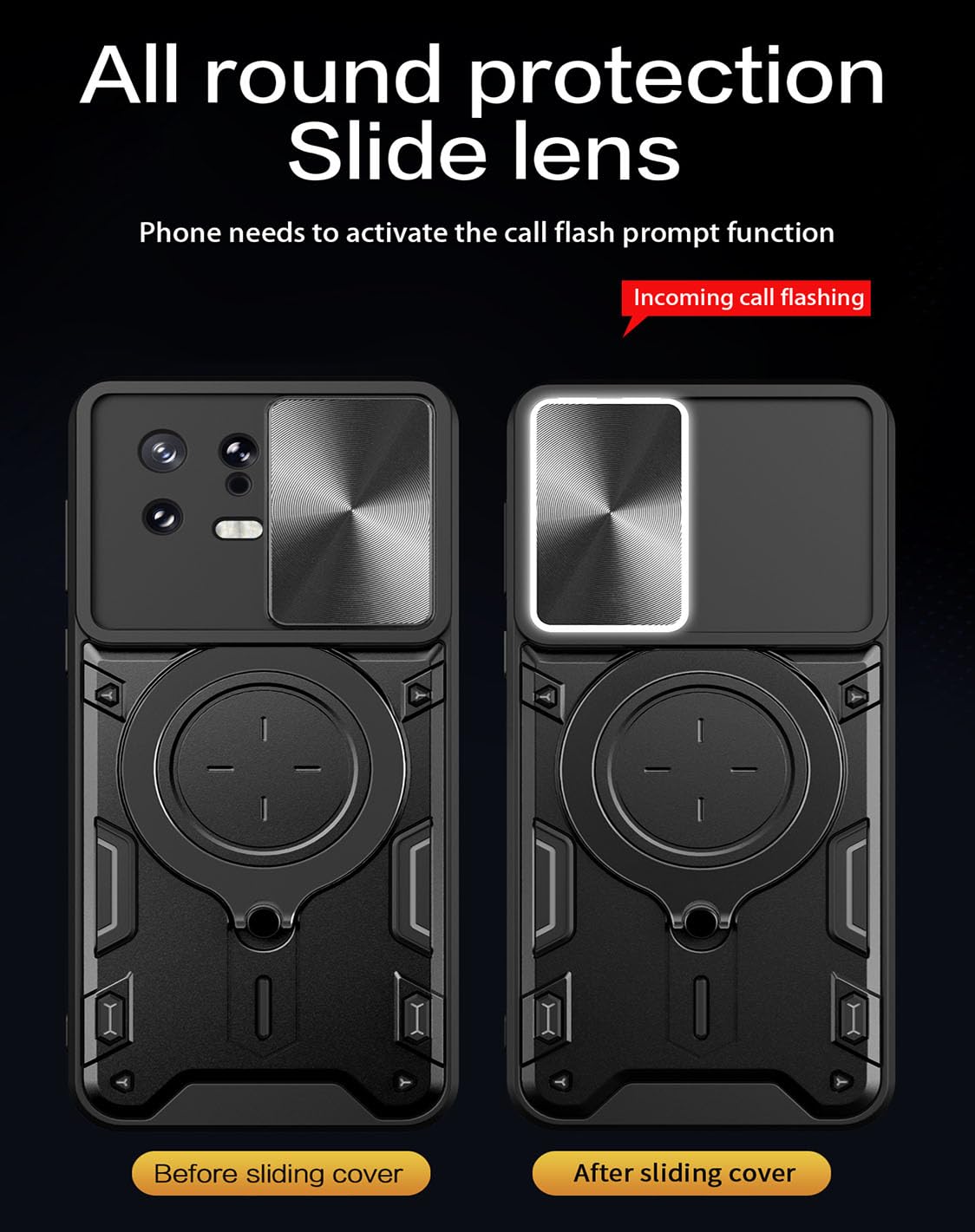Cover Ultra Sottile Per Xiaomi 13 Lite 5G Con Protezione Scorrevole Fotocamera E Supporto Magnetico