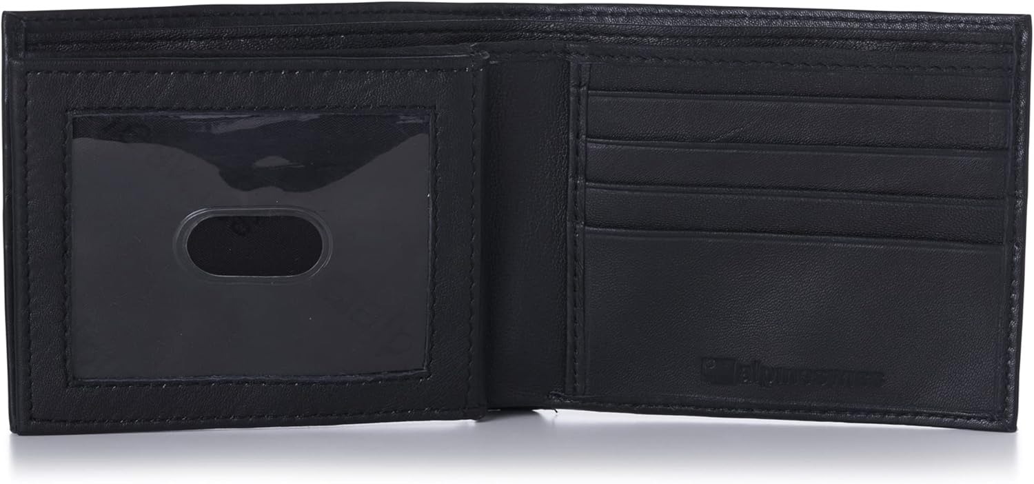 Alpine Swiss Mens Commuter Bifold Wallet Genuine Leather Comes in Gift Bag - Image 6