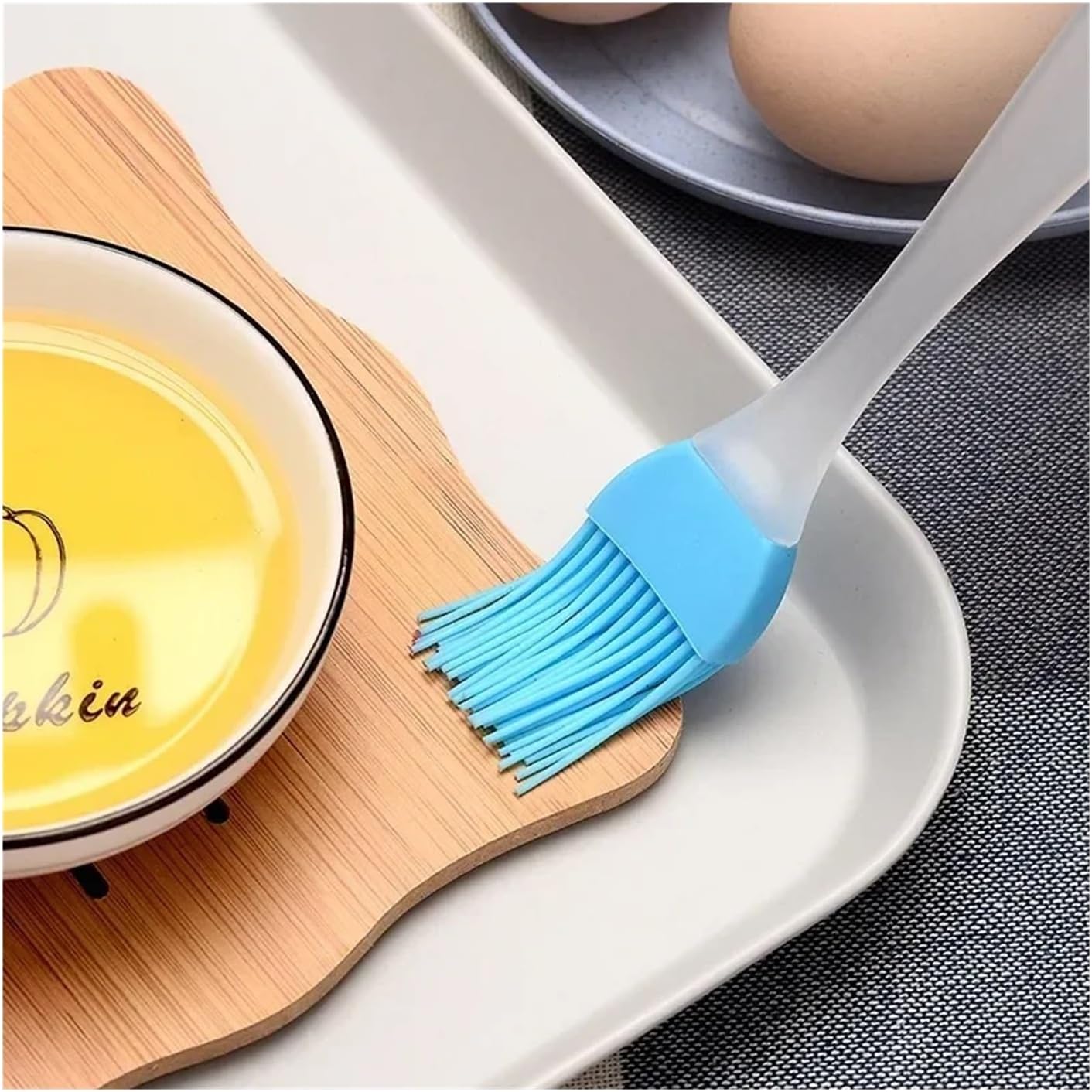 1PC Silicone Oil Brush Basting Cake Bread Butter Baking Brushes Kitchen Cooking Barbecue Accessories BBQ Tools(Orange)