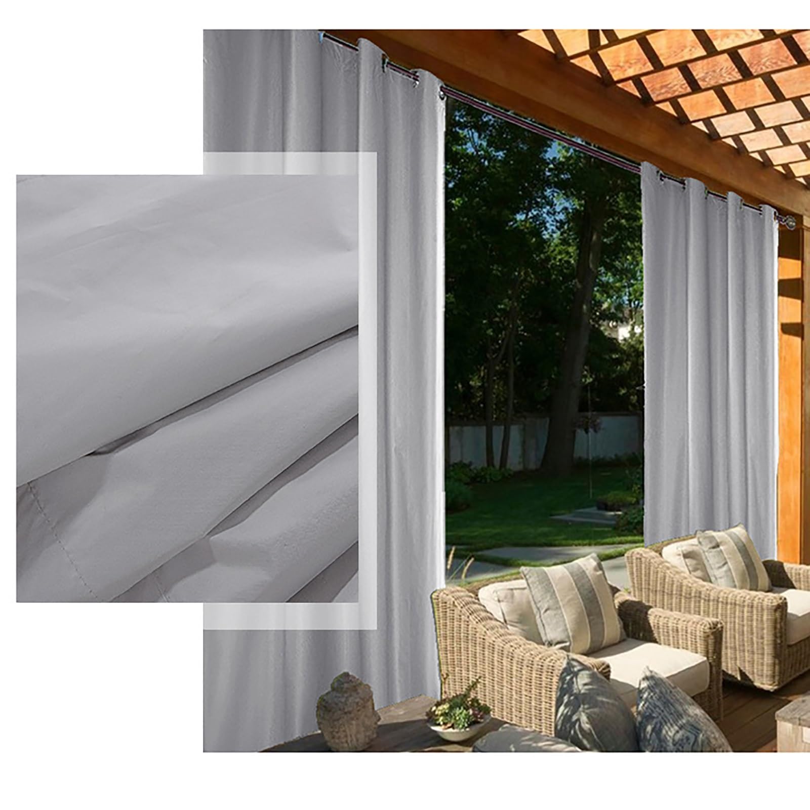 Tende oscuranti per gazebo, protezione solare e antivento, colore grigio, 137 x 213 cm, ideali per terrazze e spazi esterni, 1 pezzo