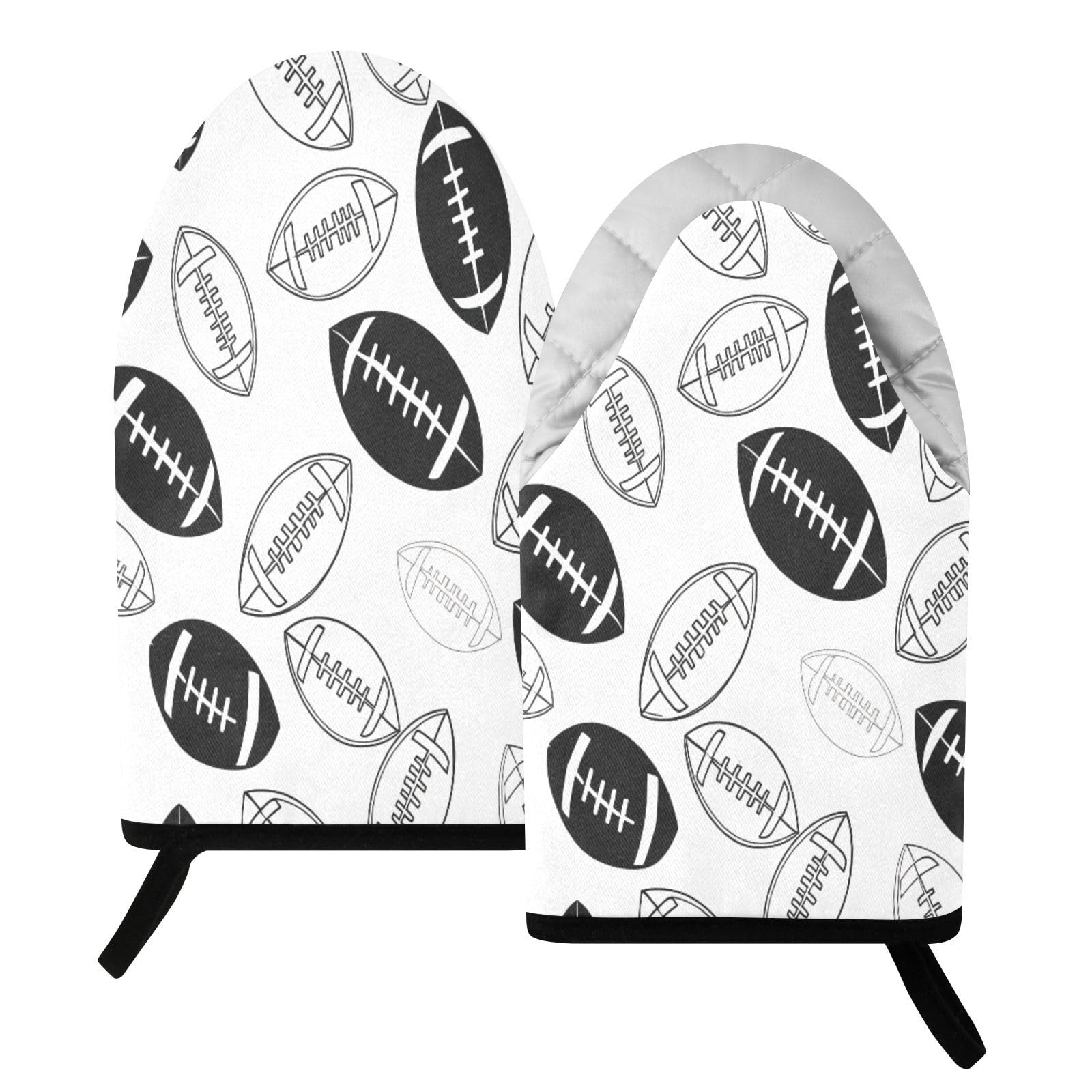BURSTDDY Rugby Oven Mitt,Heat Resistant Kitchen Mitts for Cooking