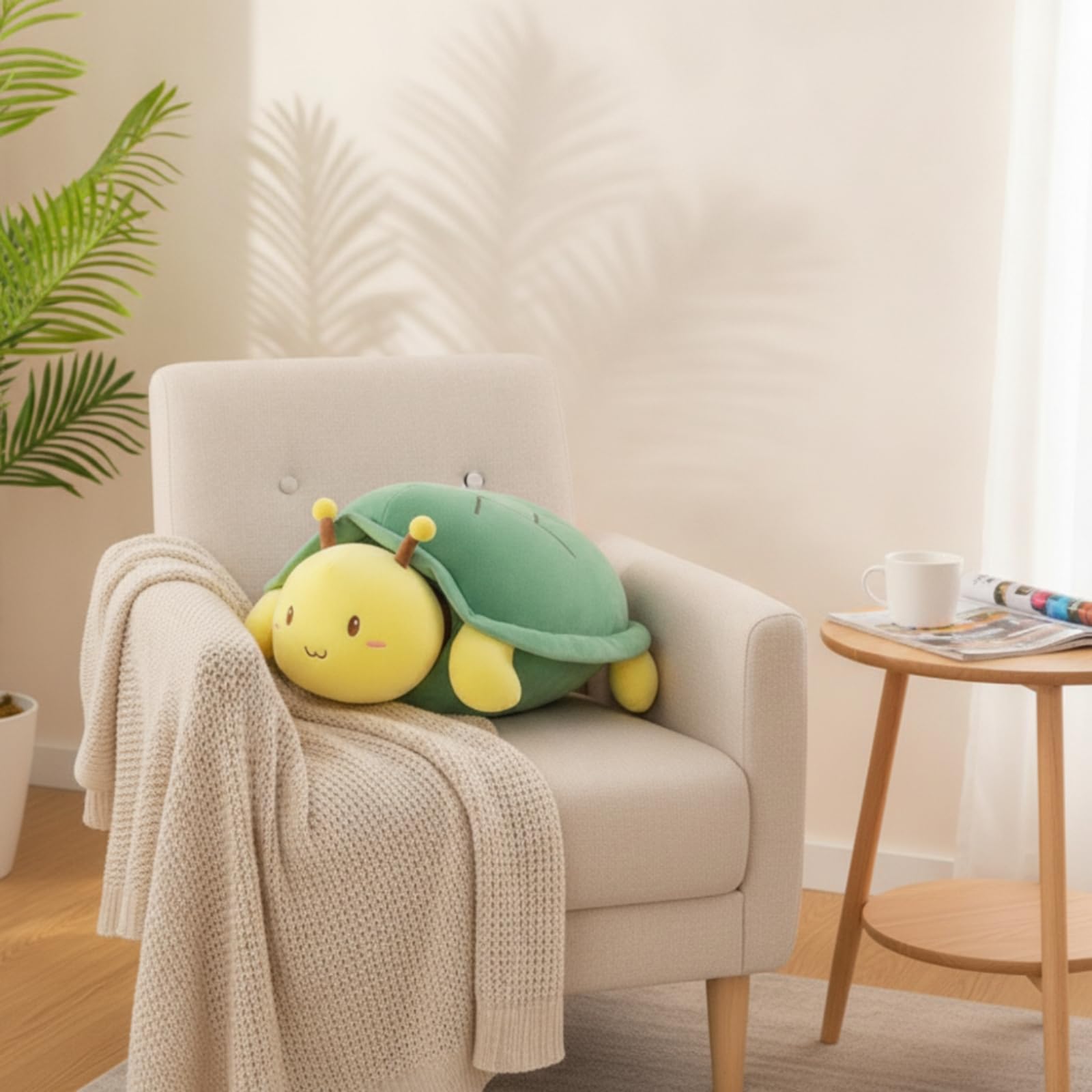 MagiDeal Cuscino Indossabile Peluche Cuscino Peluche Cuscino Morbido Cuscino Corpo Imbottito Che Sostiene il Riposo E La Seduta Adatto per Relax Serale Lettura Casa Regalo, 80cm