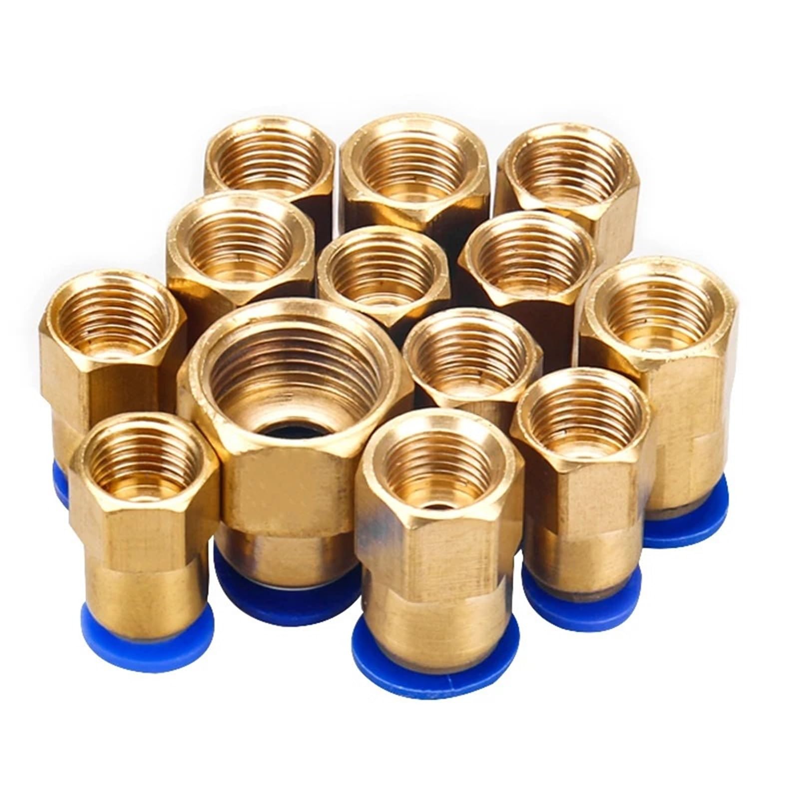Szybkozłącze pneumatyczne do węża 4, 6, 8, 10, 12 mm, gwint wewnętrzny 1/8", 3/8", 1/2", 1/4", mosiądz, 1 sztuka (8-04,10 szt.)
