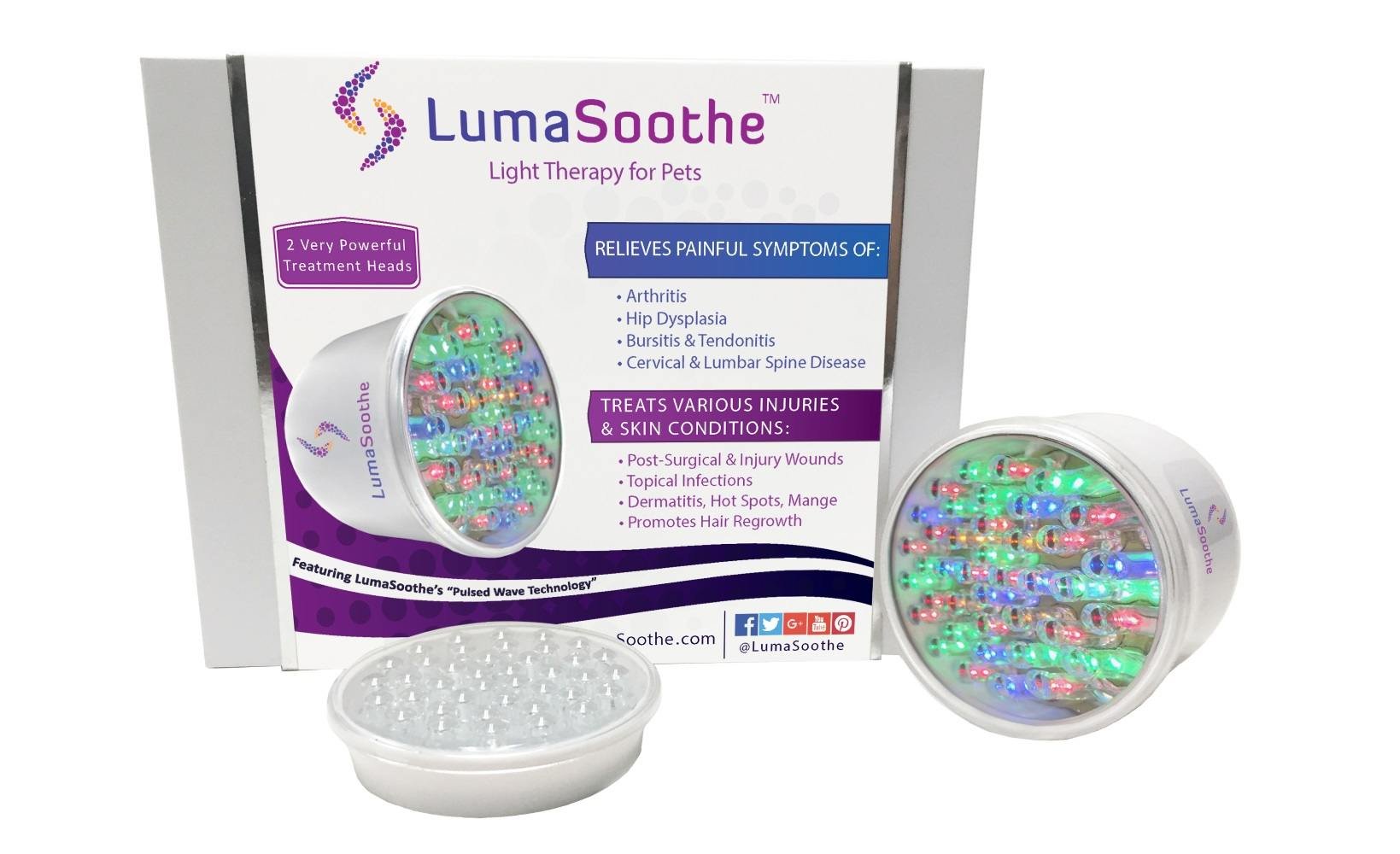 LumaSoothe Light Therapy for Pets, Natural Relief from Arthritis & Deep Muscle Pain for Dogs & Cats- Reduce Inflammation, Faster Wound Healing, Clear Skin Infections - Rechargeable, Safe & Portable!