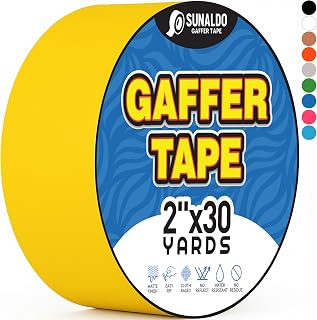Gaffers Tape (2" x30 Yards) Heavy Duty, Easy Rip | Yellow