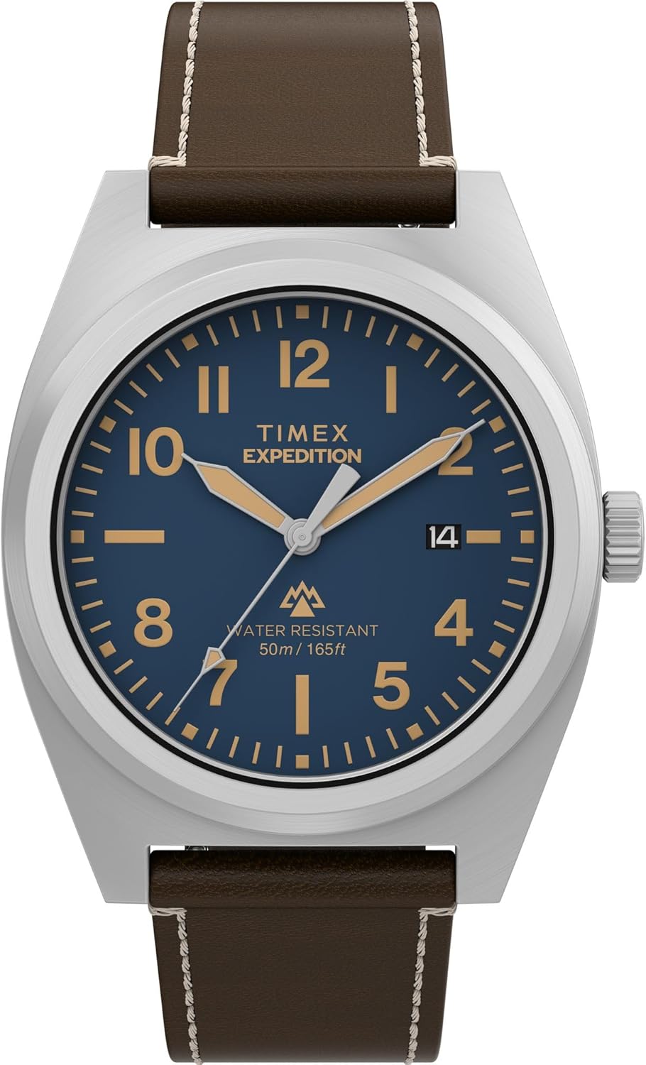 Timex Men's Expedition Capstone 39mm Watch - Brown Two- Piece Blue Dial Silver-Tone Case