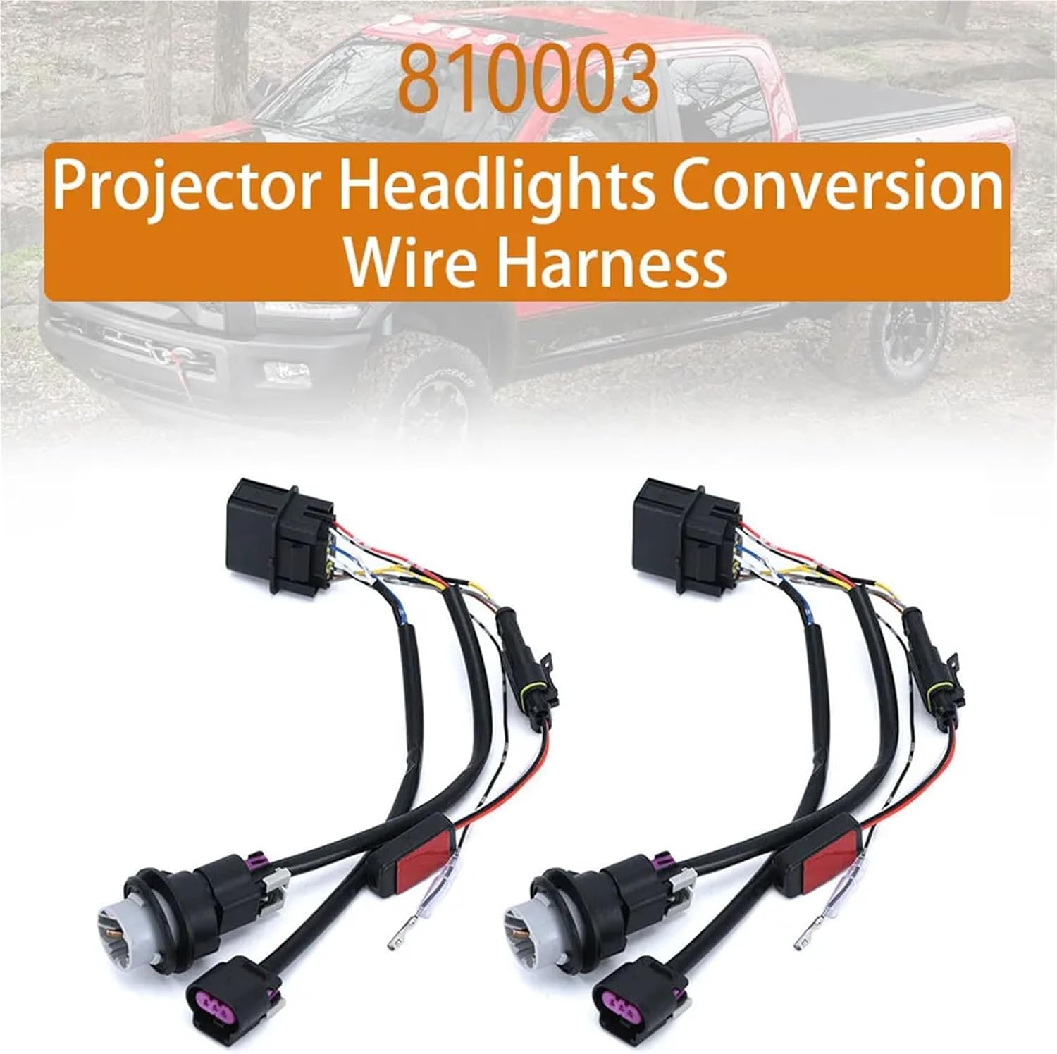 810003 Headlight Wiring Conversion Adapter Compatible with Dodge Ram 1500 2500 3500 2013-2018