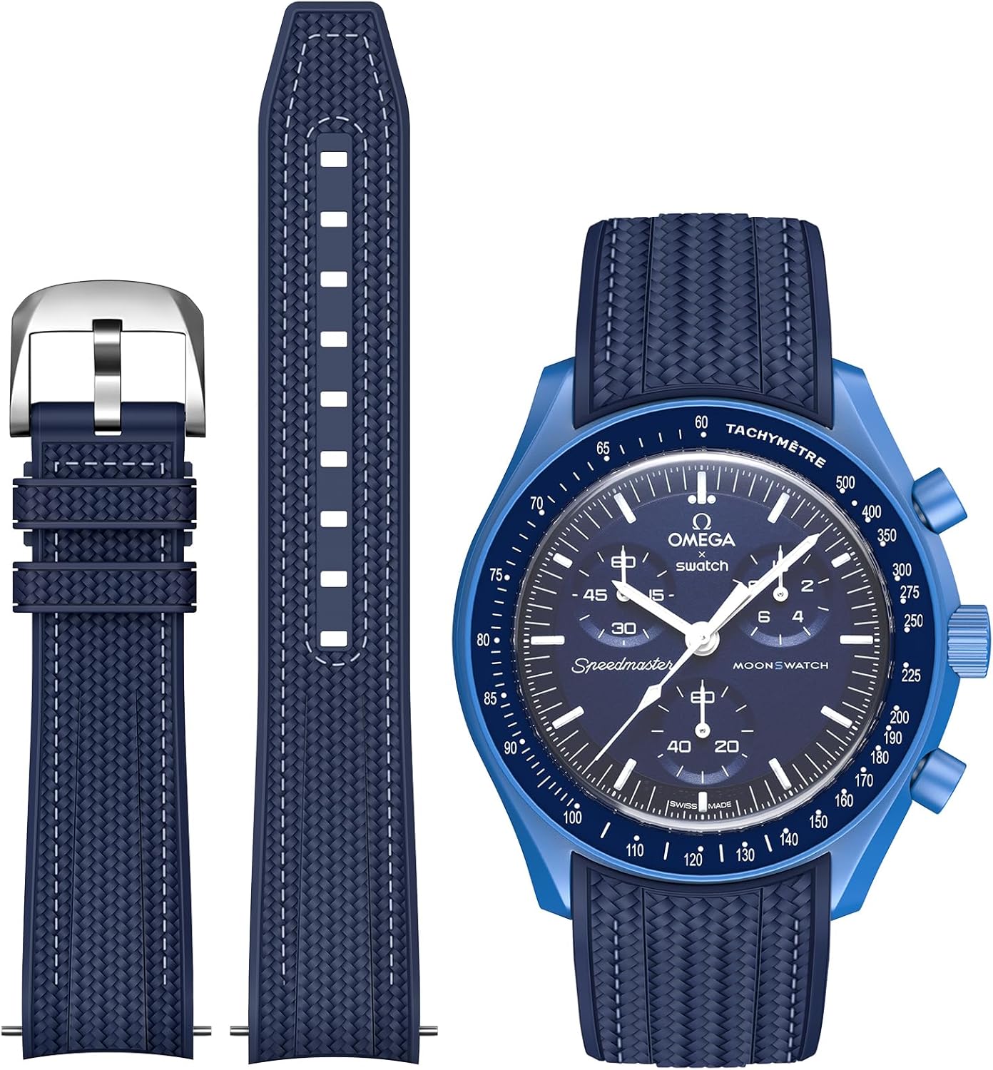 Silicone Strap for Omega X Swatch Speedmaster Moonswatch