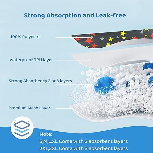 Miniatura 5 de Pañales reutilizables para perros machos, banda para el vientre de alta absorción para perros machos, lavables, con bonitos patrones, paquete de 5