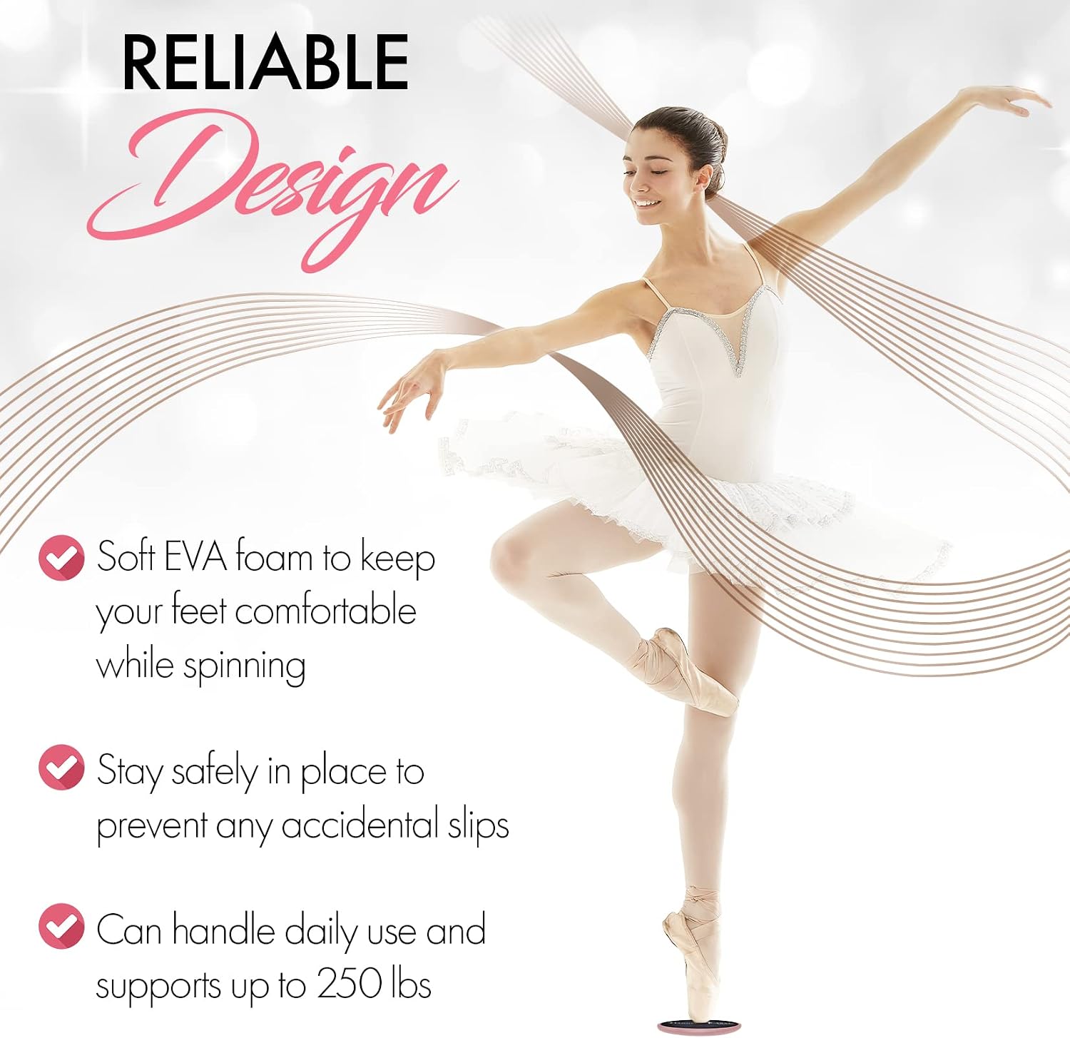 Ballet Pirouette Disc for Dancers and Turn Technique Training | Portable Training Disc to Improve Pirouettes, Releve, Balance and Control for Dance, Gymnastics and Ice Skating