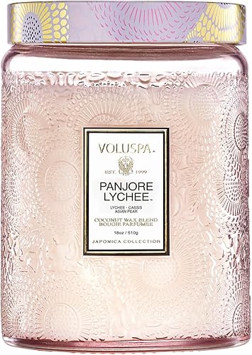 Panjore Lychee - Grande por Voluspa para Unisex - Vela de 18 onzas